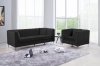 M1903 Sofa & Loveseat Set in Black Velvet by VImports