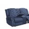 Grace Power Motion Sofa in Dark Blue by Global w/Options