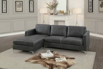 Breaux Sectional Sofa 8235GY in Grey Fabric by Homelegance [HESS-8235GY Breaux Spc]