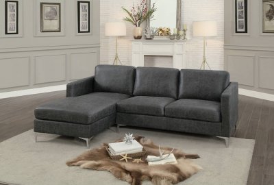 Breaux Sectional Sofa 8235GY in Grey Fabric by Homelegance