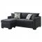 Storey Sleeper Sectional Sofa 504777 Dark Gray Fabric by Coaster