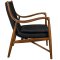 Makeshift Lounge Chair in Black Leather by Modway