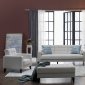 Milton Perla Cream Sofa Bed Set in Fabric by Bellona