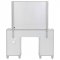 Allora Vanity Set 930242 in Metallic Silver by Coaster w/Stool