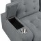 Kabira Sectional Sofa LV00970 in Gray Fabric by Acme w/Sleeper