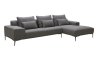 Christian Sectional Sofa in Dark Grey Fabric by J&M