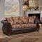 Rutherford SM6207 Sofa in Wine Leatherette & Fabric w/Options