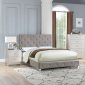 F9418Q 5Pc Bedroom Set in Grey Fabric by Poundex w/Options