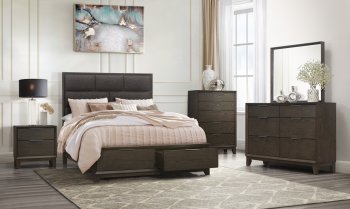 Willow Bedroom in Chocolate Glitter by Global w/Options [GFBS-Willow Chocolate]