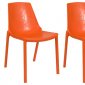 Clover Set of 4 Dining Chairs CL17OR in Orange by LeisureMod