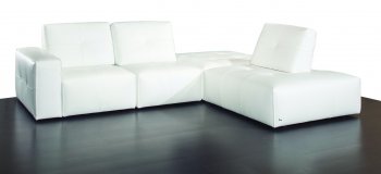 Ibiza Modular Sectional Sofa in White Premium Leather by J&M [JMSS-Ibiza]