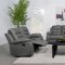 Nova Motion Sofa & Loveseat 602531 in Dark Gray by Coaster