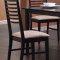 Dark Espresso Finish 5 Pc Modern Dinette With Ladder Back Chairs