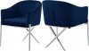 Xavier Dining Chair 762 Set of 2 Navy Velvet Fabric by Meridian