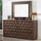 Eutropia Bedroom w/Fabric Headboard CM7395 in Chestnut w/Options