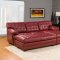 Brooks Sectional Sofa 9739 in Red Bonded Leather by Homelegance