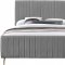 Zara Bed in Grey Velvet by Meridian w/Options