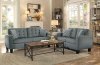 Sinclair Sofa & Loveseat Set 8202GRY-3 in Gray by Homelegance