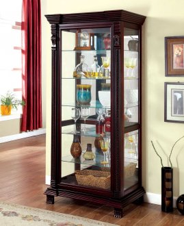 Tulare Traditional Display Curio CM-CR134 in Espresso