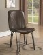 Chambler 130084 Set 4 of Dining Chairs in Brown Leatherette