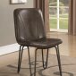 Chambler 130084 Set 4 of Dining Chairs in Brown Leatherette