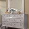 Ariston Bedroom CM7171 w/Padded Headboard in Silver w/Options