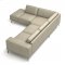 Manhattan Sectional Sofa in Off-White Leather by ESF