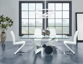 D987DT Dining Table by Global w/Optional D9002DC White Chairs [GFDS-D987DT-D9002DC-WH]