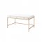 Ottey Desk 92695 White High Gloss & Gold by Acme w/Options