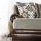 Reyna Sofa SM5147 in Brown Chenille & Leatherette w/Options