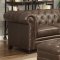 Roy Sectional Sofa 500268 Brown Bonded Leather Match by Coaster