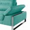 Verona 1332 Sectional Sofa in Aqua Fabric by At Home USA