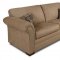 Taupe Fabric Modern Sofa & Loveseat Set w/Wooden Legs