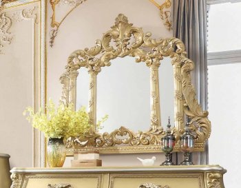 Cabriole Mirror BD01465 in Gold by Acme [AMMR-BD01465 Cabriole]