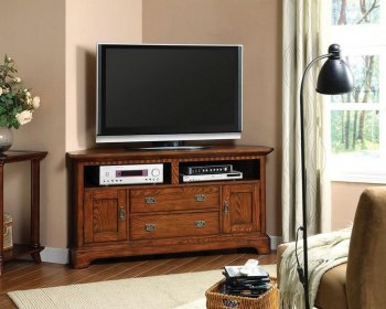 CM5922 Monteville Corner TV Console in Dark Oak [FATV-CM5922-TV Monteville]