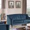 Carly Sofa Set 3Pc MB-1702 in Blue Velour Fabric by VIG