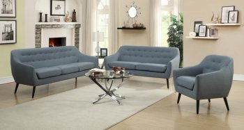 Dawson Sofa & Loveseat Set 505347 in Aqua by Coaster w/Options [CRS-505347 Dawson]