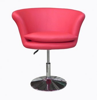 Kristina Set of 2 Swivel Chairs in Red Leatherette by Whiteline [WLCC-Kristina Red]