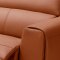 Lorenzo Power Motion Sectional Sofa in Rust Leather by J&M