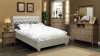 Juilliard CM7056SV Bedroom in Silver Color w/Leatherette Bed