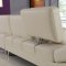 U1350 Sectional Sofa in Off-White Bonded Leather by Global