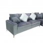 LCL-019 Sectional Sofa in Gray Velvet