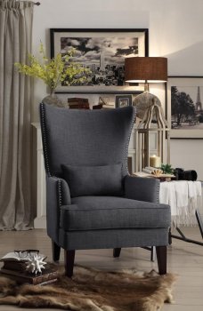 Avina Accent Chair 2Pc Set 1296F1S in Charcoal by Homelegance [HECC-1296F1S-Avina]