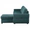 Samantha Sleeper Sectional Sofa 511087 in Teal Fabric by Coaster