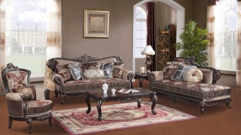 Janet Traditional Sofa & Chaise Set in Fabric w/Optional Items [ADS-Janet]