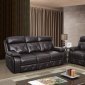 U2133 Agnes Leather Gel Sofa in Walnut by Global w/Options