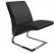 Fog Set of 2 Chairs in Black Leatherette by Whiteline Imports