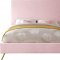 Jasmine Bed in Pink Velvet Fabric by Meridian w/Options