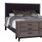 Laura Bedroom Set 5Pc in Gray by Global w/Case & Options