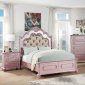 F9558 5Pc Bedroom Set in Rose Gold & Bronze by Poundex